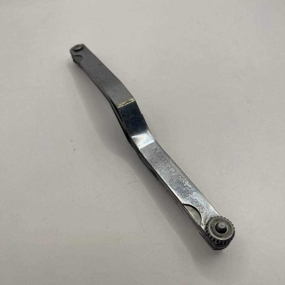 Matco Tools FG-275 Bent Feeler Gauge Set SAE Metric Offset Blades USA SEE PHOTOS - Picture 8 of 11